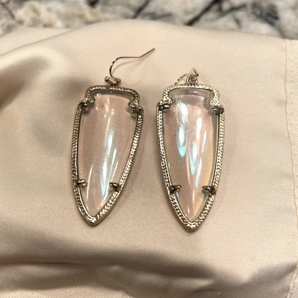 Kendra Scott Clear Iridescent Skylar Earrings